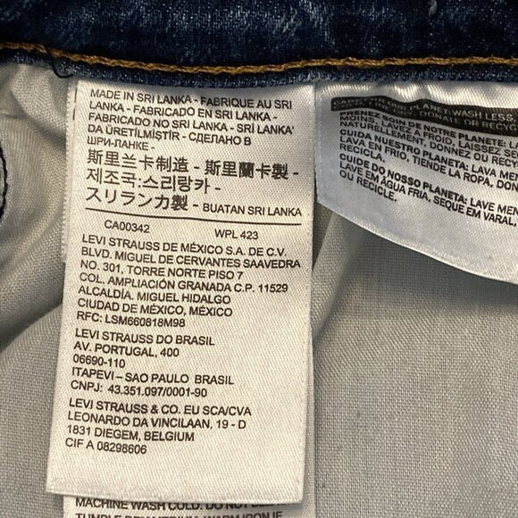 Levi's Jeans Womens 32 Wedgie Straight High Rise Distressed Crop Button Raw Hem - Picture 9 of 12